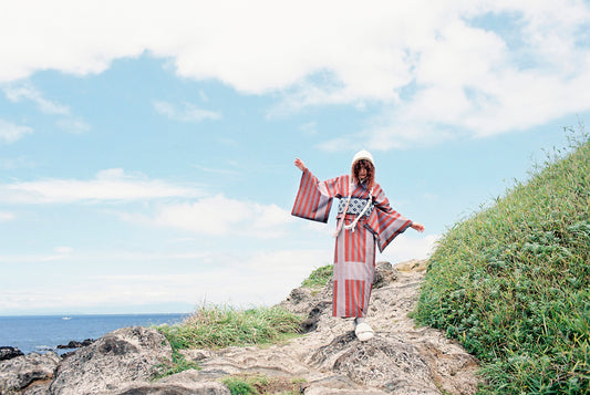 【生地提案】株式会社やまと様のブランド「KIMONO by NADESHIKO」様の2023AW新作に久留米絣生地を採用いただきました。