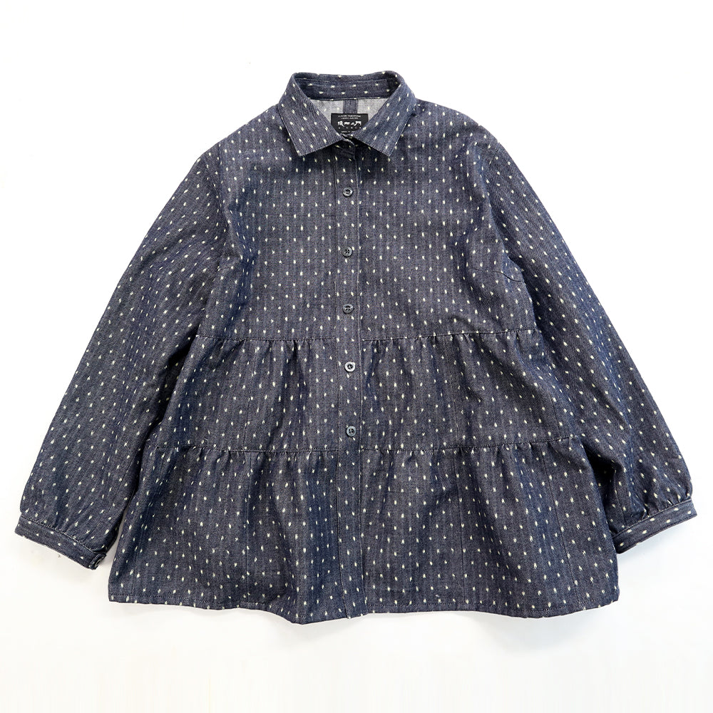 【予約商品】儀右ヱ門 久留米絣 ブラウス タ561 日本製【2026aw】