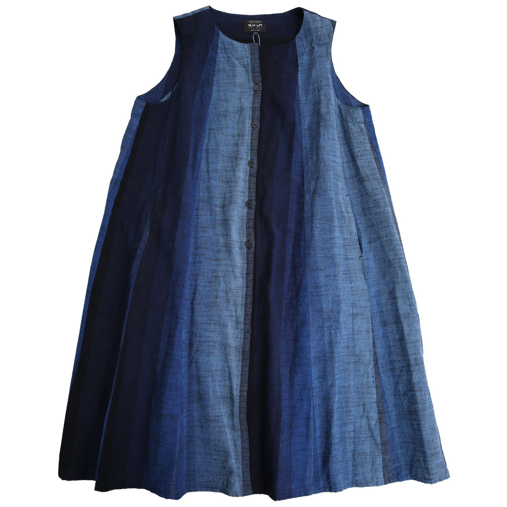 儀右ヱ門 ギエモン ぎえもん 久留米絣 ベスト カ664  日本製【2025aw】