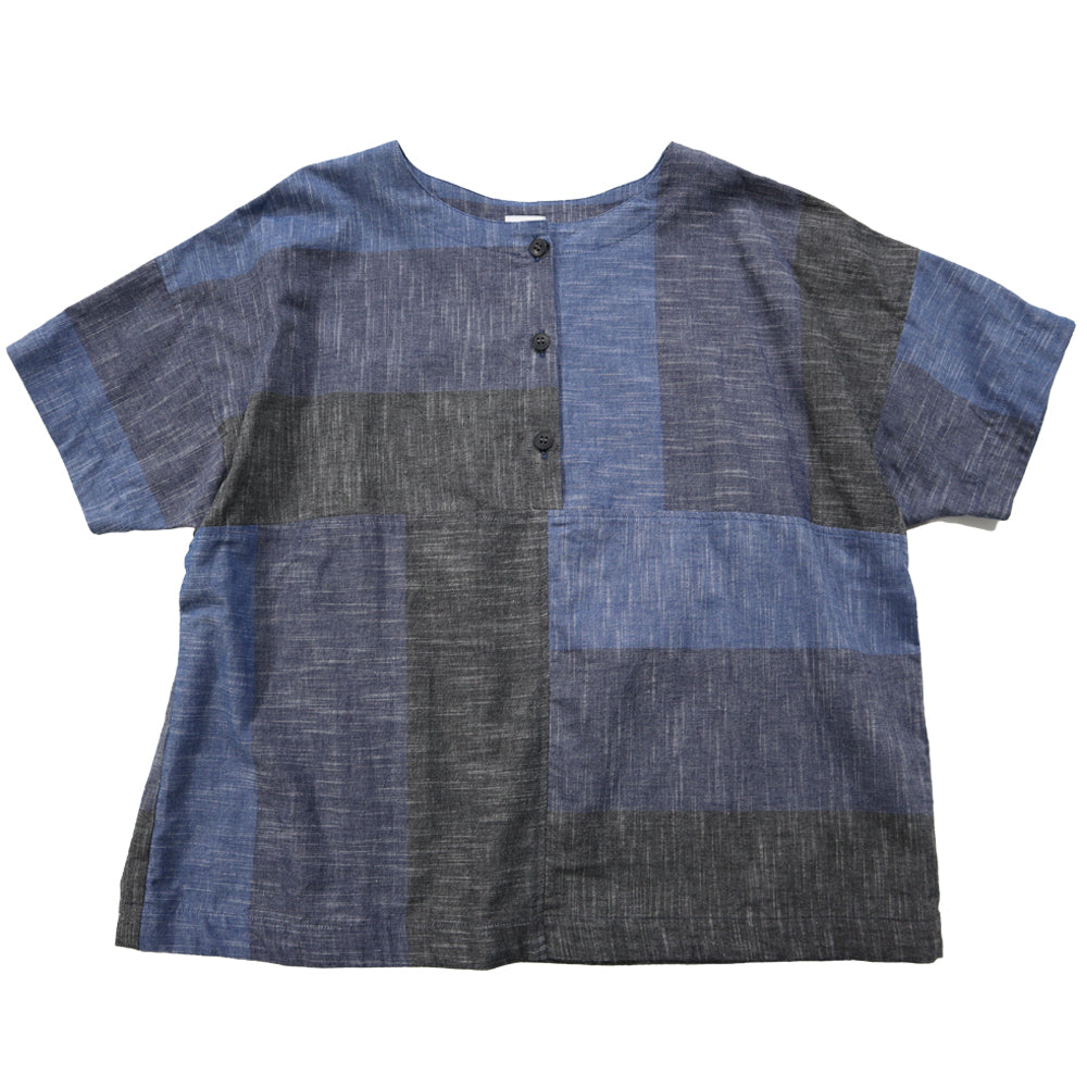 儀右ヱ門 ギエモン ぎえもん 久留米絣 ブラウス Y5171  日本製【2025aw】