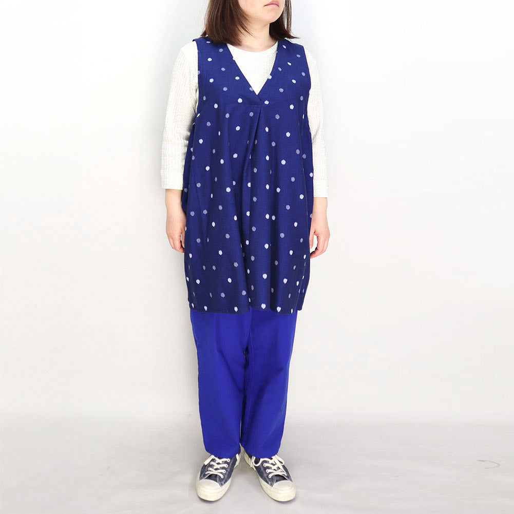 儀右ヱ門 ギエモン ぎえもん 久留米絣 ベスト Y6013 日本製【2025ss】