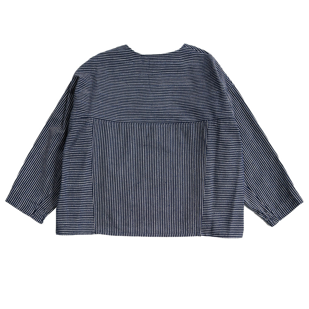 儀右ヱ門 ギエモン ぎえもん 久留米絣 ショート丈プルオーバーブラウス Y5167 日本製【2025ss】