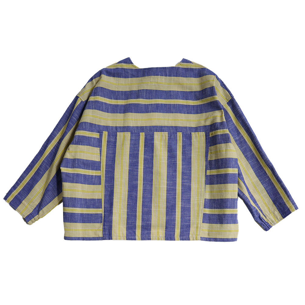 儀右ヱ門 ギエモン ぎえもん 久留米絣 ショート丈プルオーバーブラウス Y5167 日本製【2025ss】