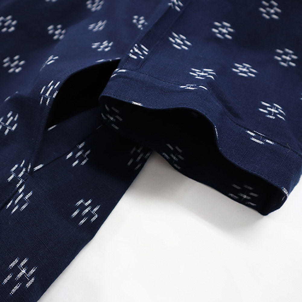 儀右ヱ門 ぎえもん 久留米絣 ブラウス ドルマンスリーブ シ528  日本製 母の日