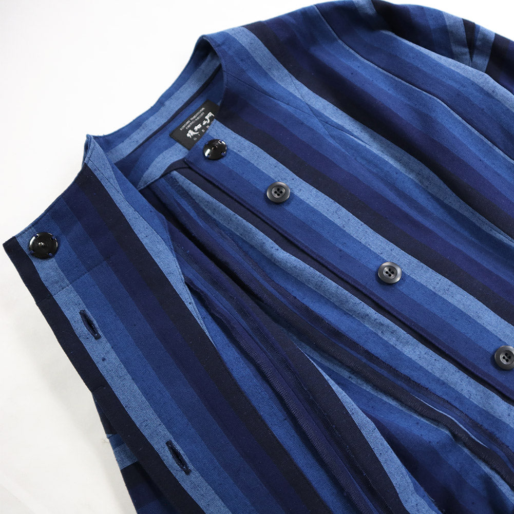 儀右ヱ門 ギエモン ワンピース ソ223 久留米絣 ミセス 春秋  日本製