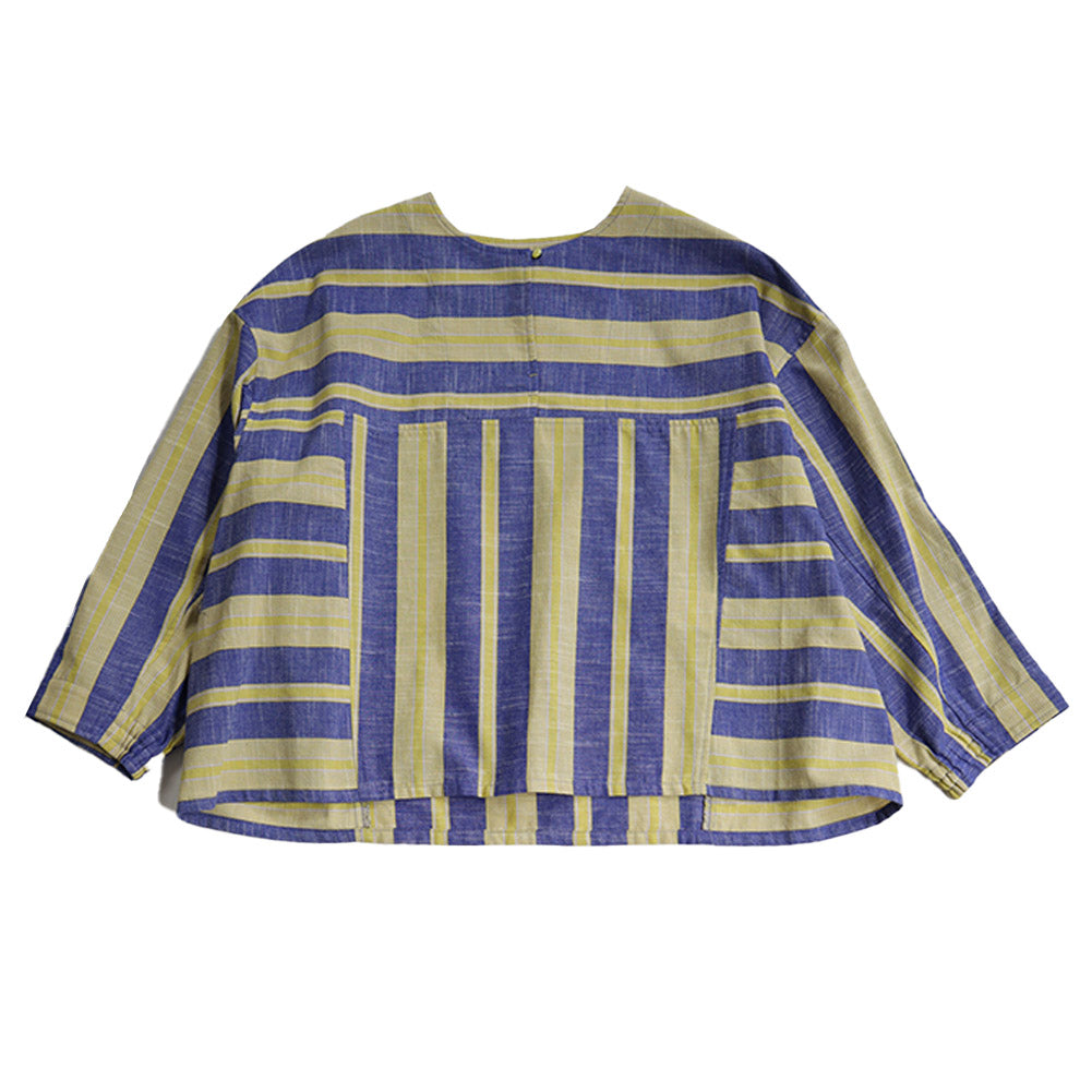 儀右ヱ門 ギエモン ぎえもん 久留米絣 ショート丈プルオーバーブラウス Y5167 日本製【2025ss】