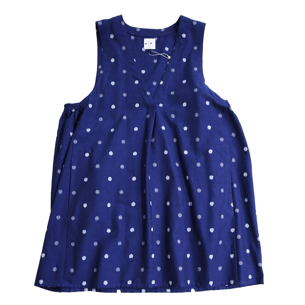 儀右ヱ門 ギエモン ぎえもん 久留米絣 ベスト Y6013 日本製【2025ss】