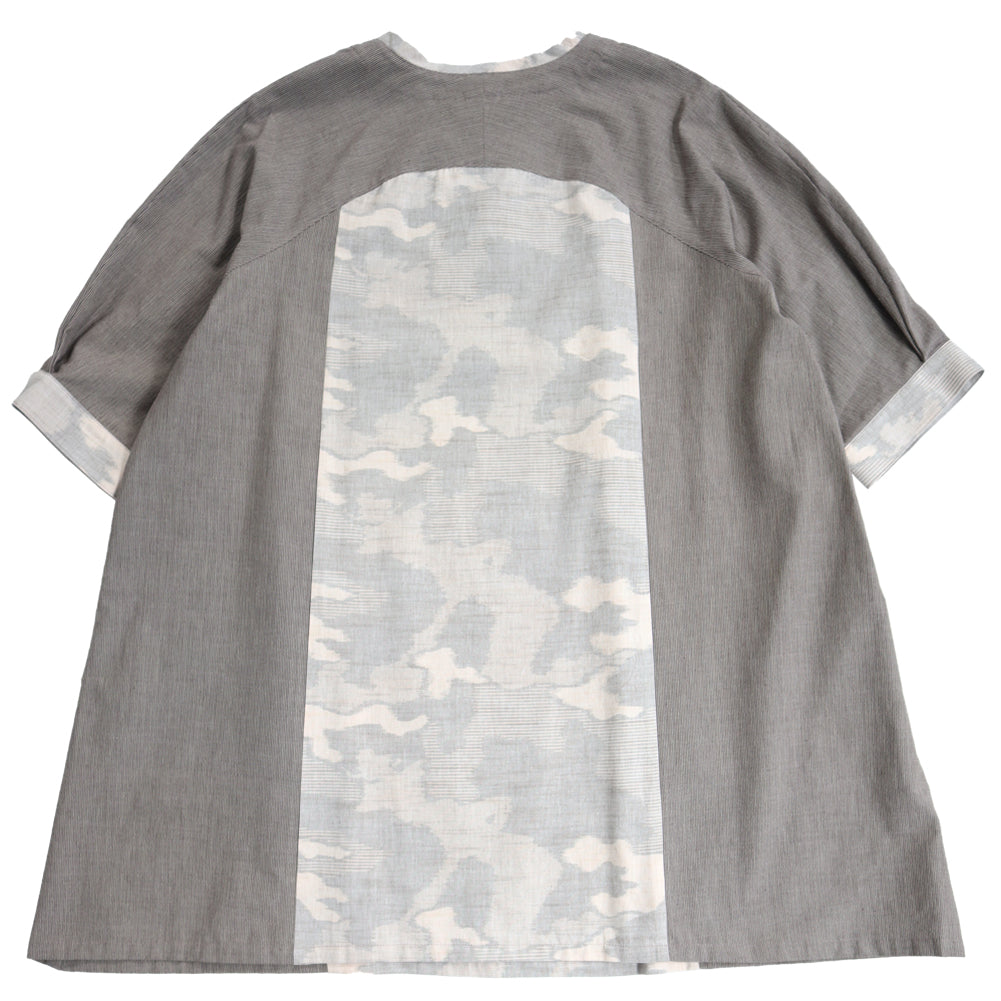 儀右ヱ門 ギエモン ぎえもん 久留米絣 プルオーバーチュニック丈ブラウス タ537 日本製【2025ss】