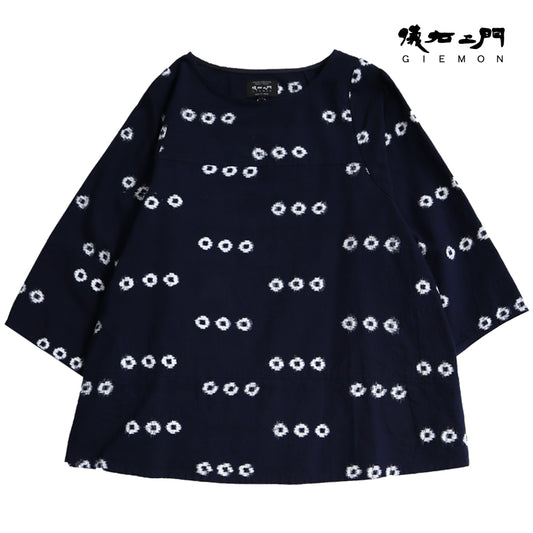 Giemon Kurume Kasuri Blouse Dolman Sleeves S528 Made in Japan Mother's Day