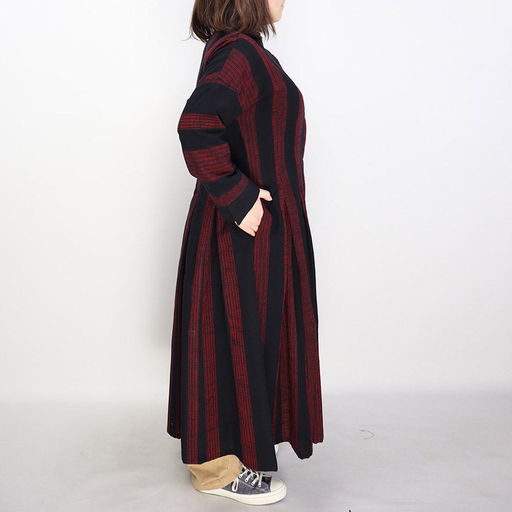 儀右ヱ門 ギエモン ワンピース ソ223 久留米絣 ミセス 春秋  日本製