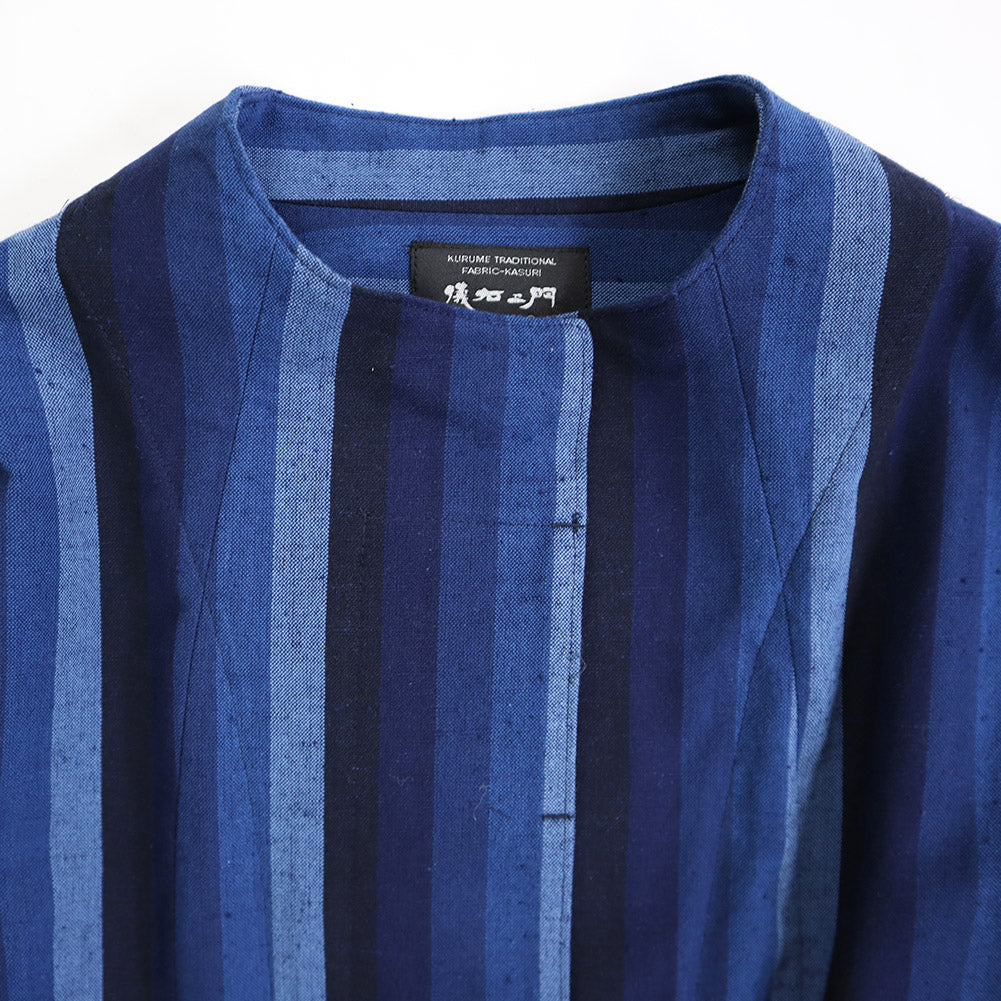 儀右ヱ門 ギエモン ワンピース ソ223 久留米絣 ミセス 春秋  日本製