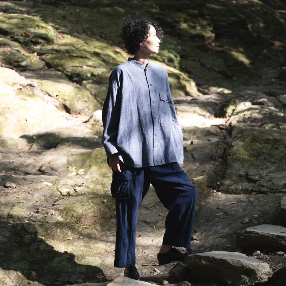 儀右ヱ門 ギエモン ぎえもん 久留米絣 カーゴパンツ G712 日本製【2025ss】