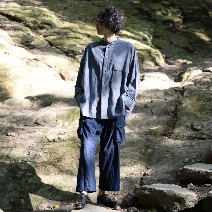 儀右ヱ門 ギエモン ぎえもん 久留米絣 カーゴパンツ G712 日本製【2025ss】