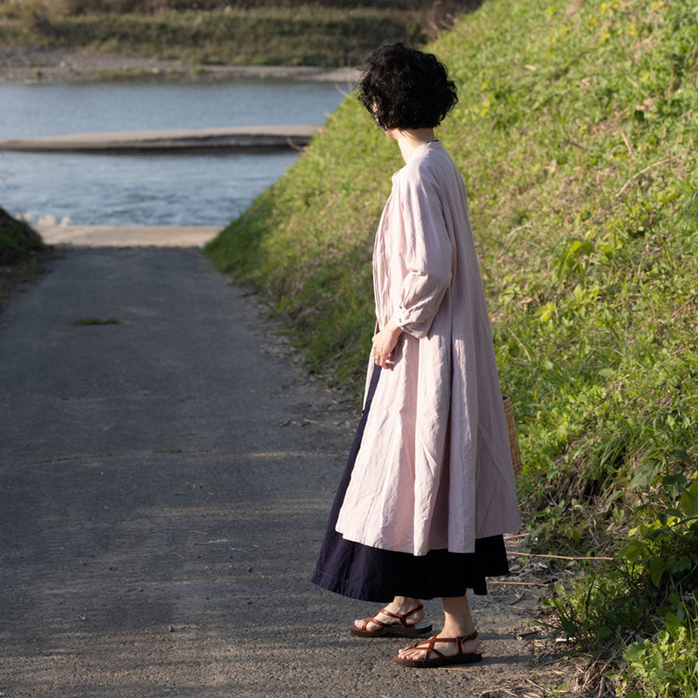 儀右ヱ門 ギエモン ぎえもん 久留米絣 ウェーブワンピース G223 日本製【2025ss】