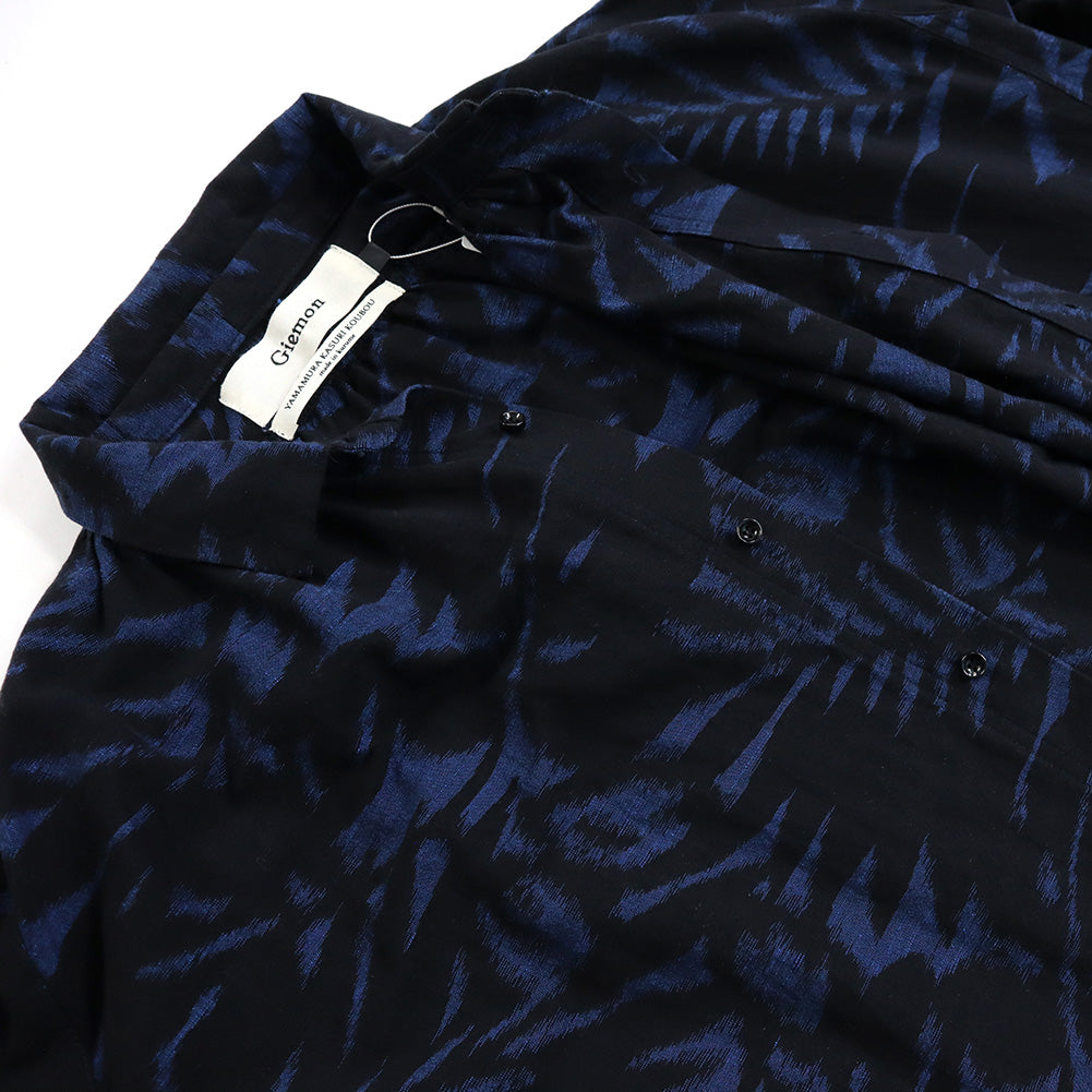 儀右ヱ門 ギエモン ぎえもん 久留米絣 ギャザーワンピース G224 日本製【2025ss】