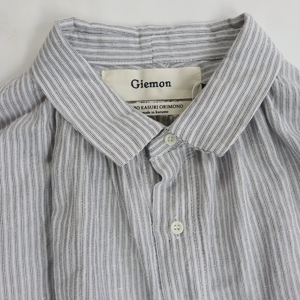 儀右ヱ門 ギエモン ぎえもん 久留米絣 ギャザーワンピース G224 日本製【2025ss】