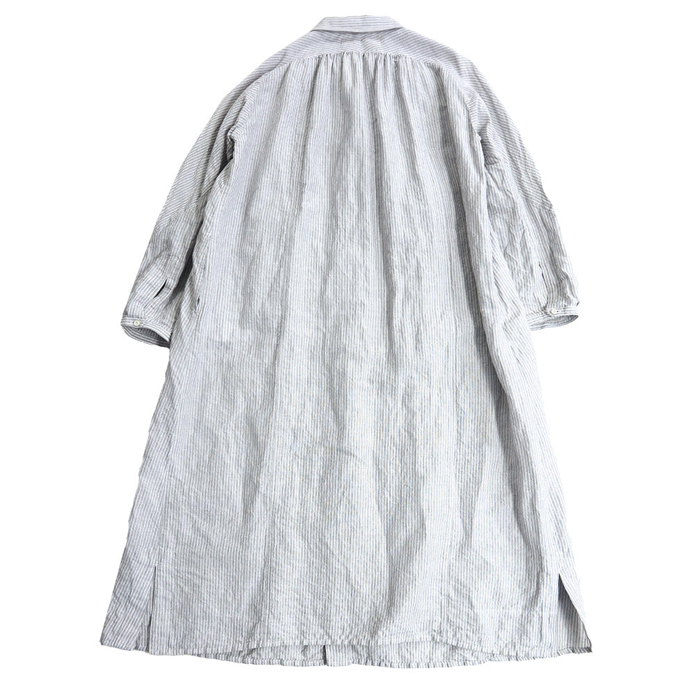 儀右ヱ門 ギエモン ぎえもん 久留米絣 ギャザーワンピース G224 日本製【2025ss】