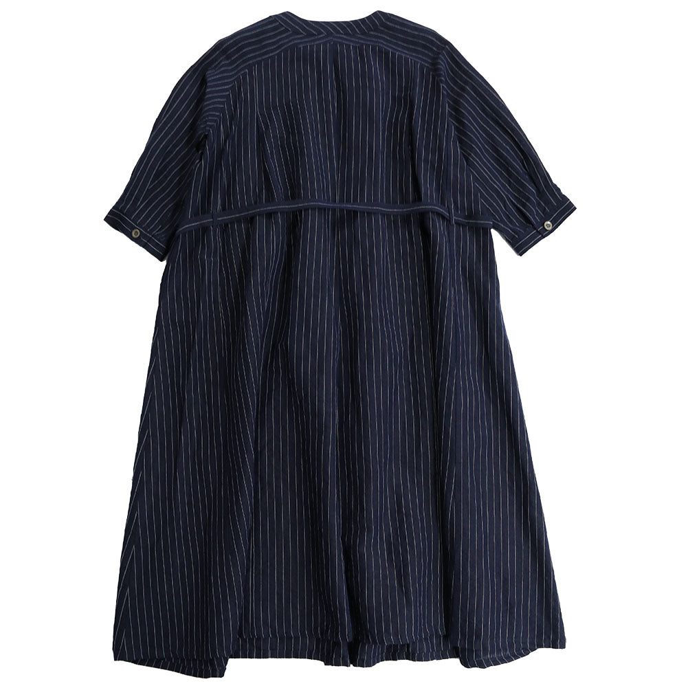 Giemon ギエモン ぎえもん 久留米絣 タックワンピース G210-2 日本製