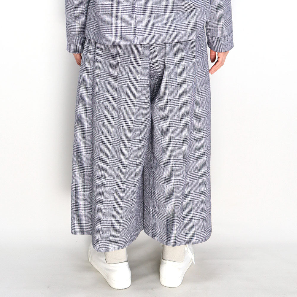 儀右ヱ門 ギエモン ぎえもん 久留米絣 ワイドパンツ Y7113 日本製【2025ss】
