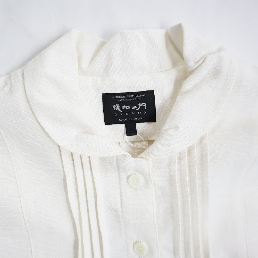 儀右ヱ門 ギエモン ぎえもん 久留米絣 ドルマンスリーブ 七分袖ブラウス タ536 日本製【2025ss】