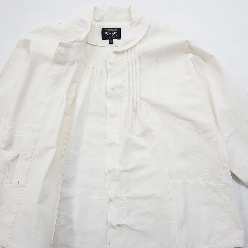 儀右ヱ門 ギエモン ぎえもん 久留米絣 ドルマンスリーブ 七分袖ブラウス タ536 日本製【2025ss】