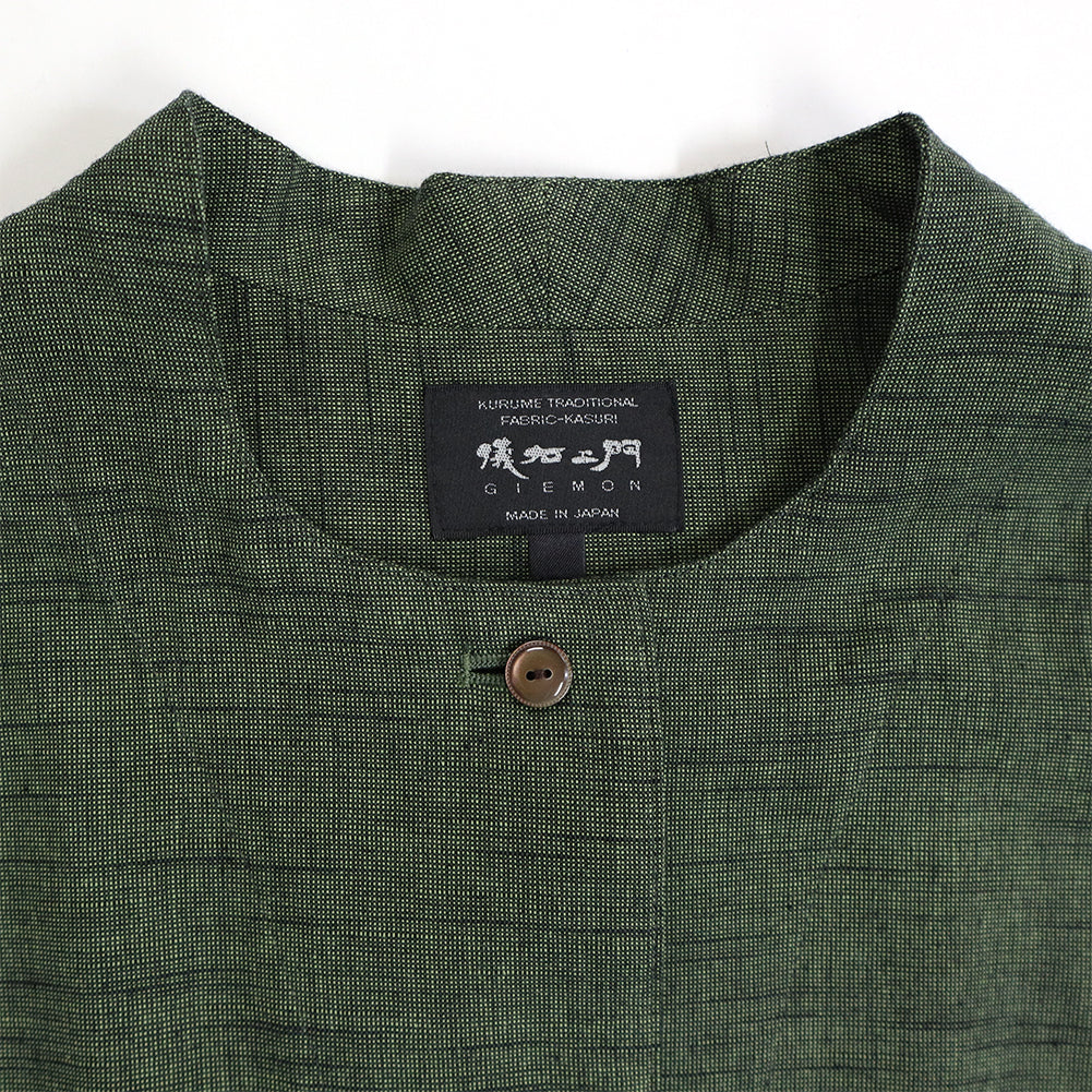 儀右ヱ門 ギエモン ぎえもん 久留米絣 ワンピース  ソ294 日本製【2024ss】