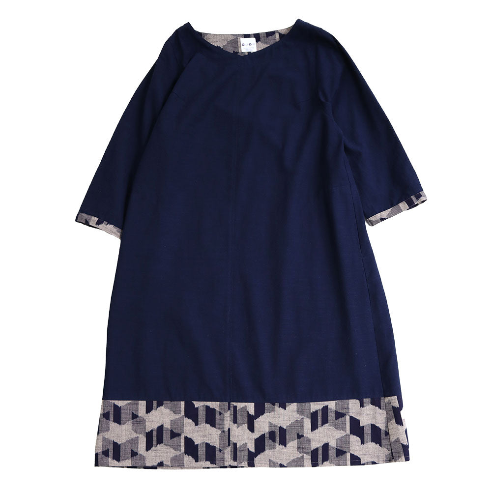 儀右ヱ門 ギエモン ぎえもん 久留米絣ワンピース Y2064 日本製
