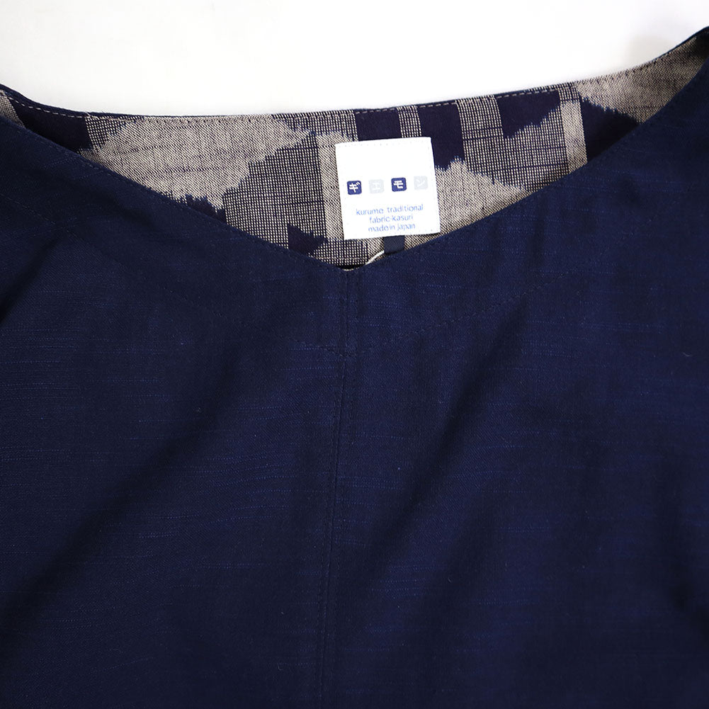 儀右ヱ門 ギエモン ぎえもん 久留米絣ワンピース Y2064 日本製