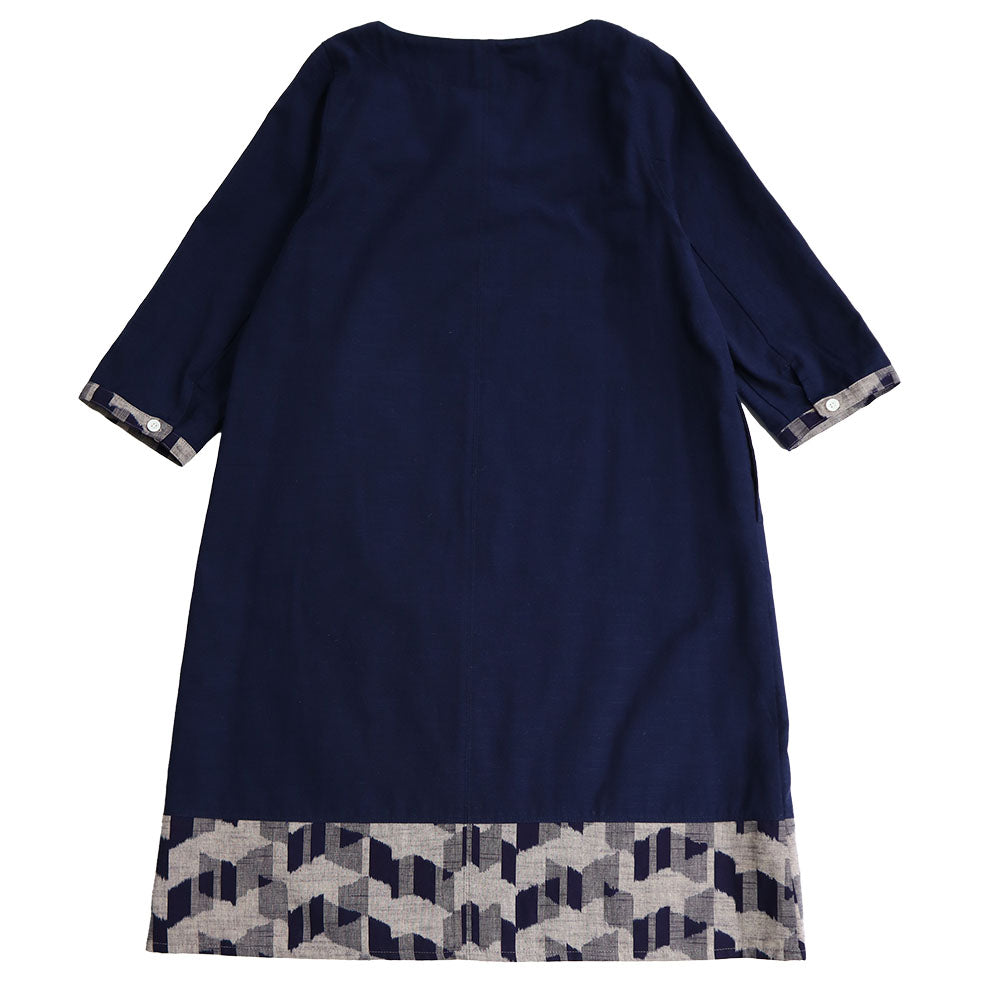 儀右ヱ門 ギエモン ぎえもん 久留米絣ワンピース Y2064 日本製