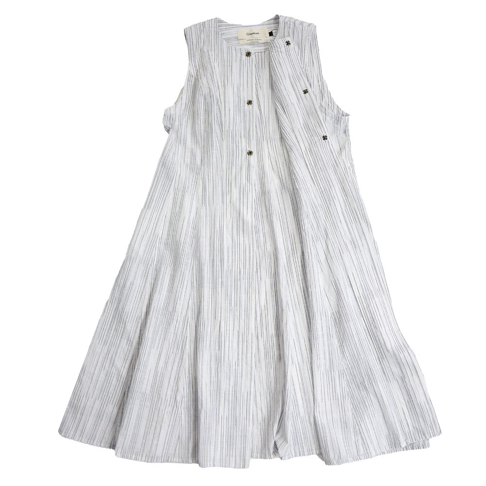 儀右ヱ門 ギエモン ぎえもん 久留米絣 ロングジレ ロングベスト G604 日本製【2025ss】