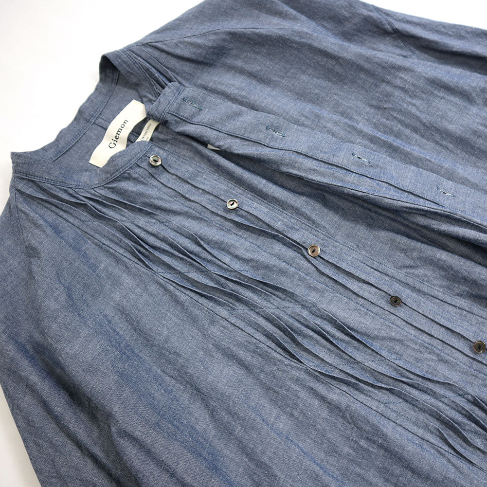 儀右ヱ門 ギエモン ぎえもん 久留米絣 ウェーブワンピース G223 日本製【2025ss】