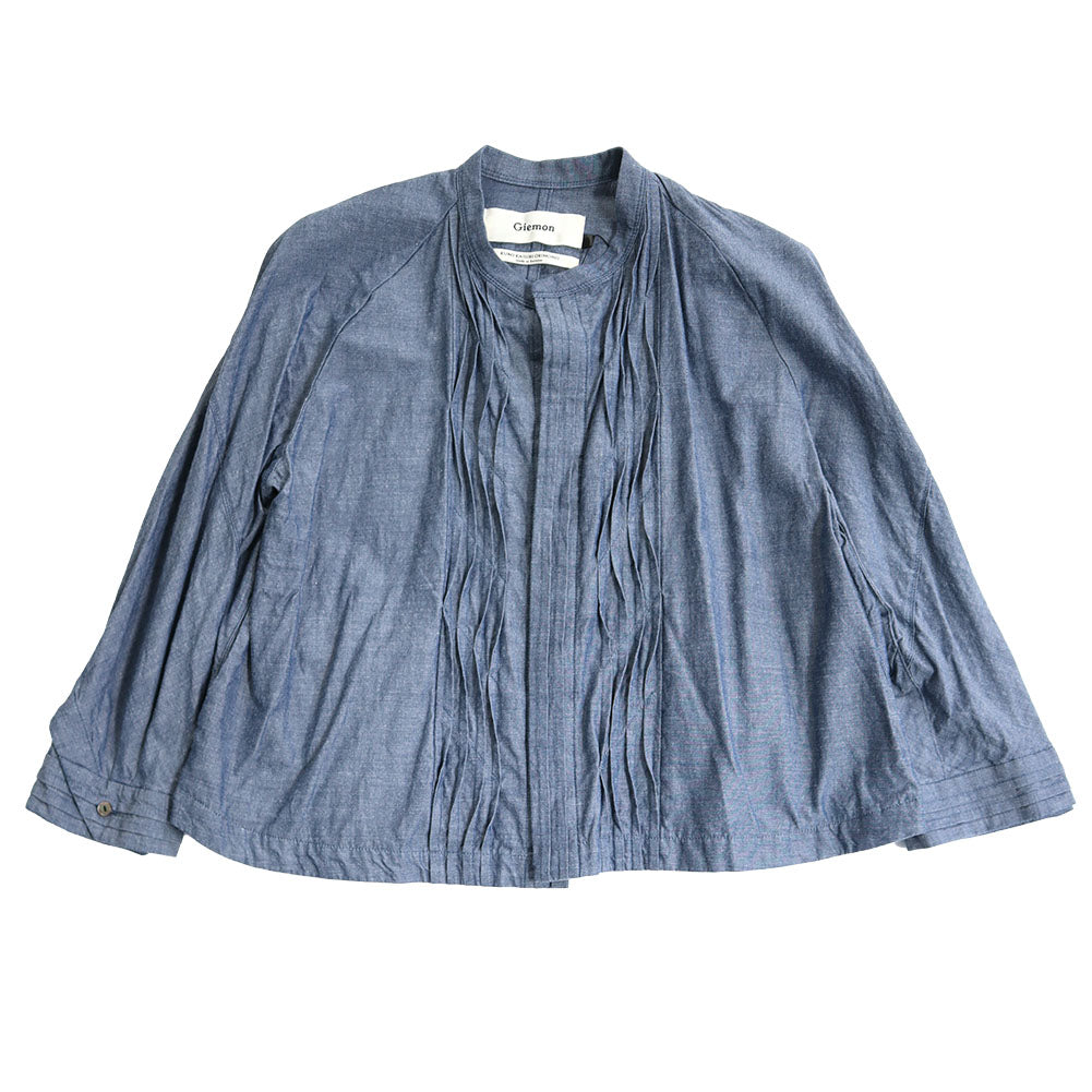 儀右ヱ門 ギエモン ぎえもん 久留米絣 ウェーブブラウス G523 日本製【2025ss】