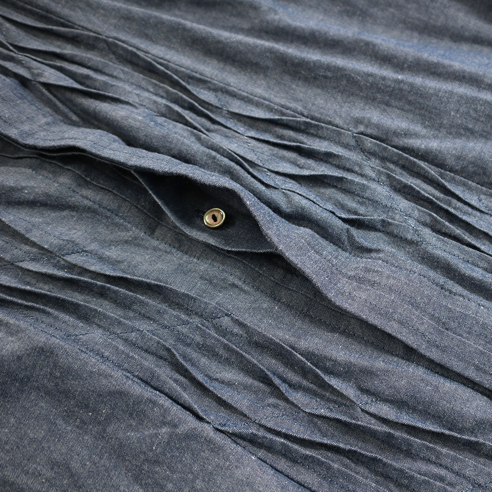 儀右ヱ門 ギエモン ぎえもん 久留米絣 ウェーブブラウス G523 日本製【2025ss】