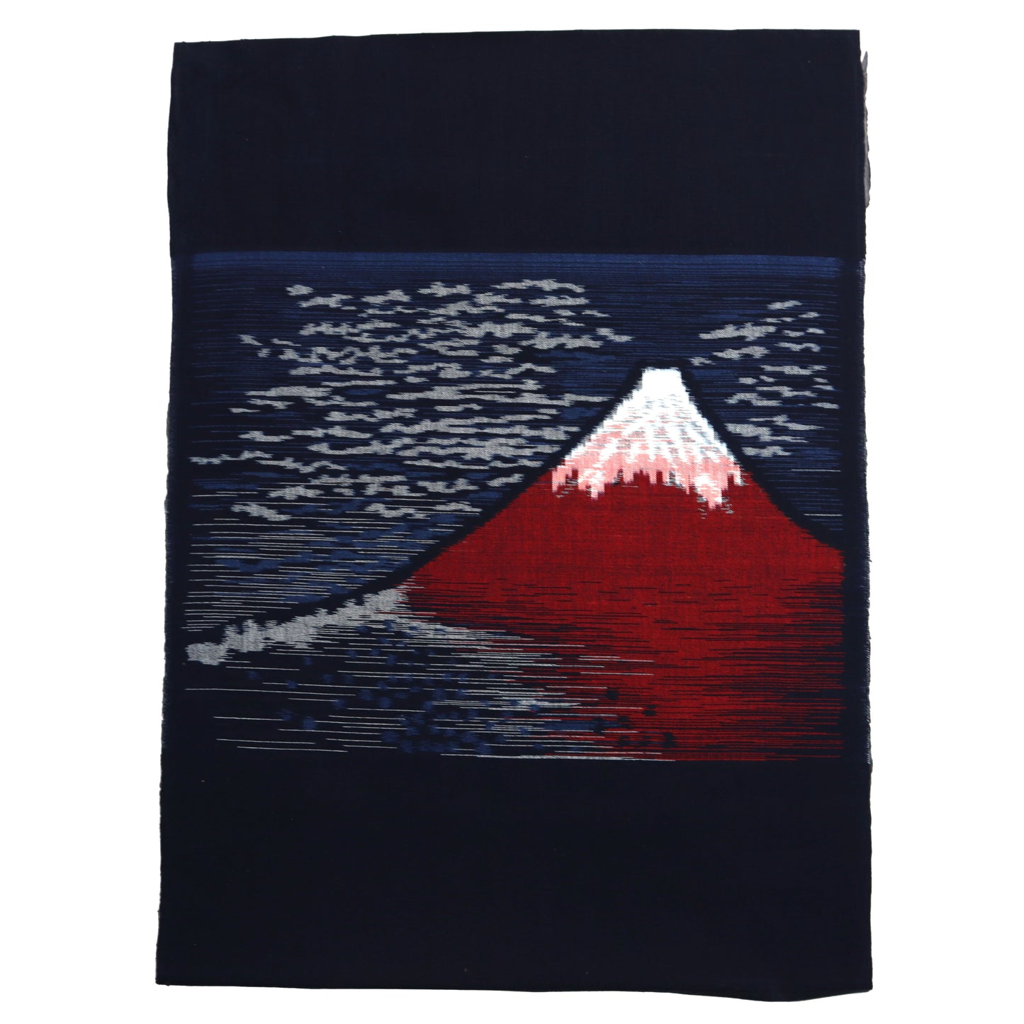 Kurume Kasuri Fabric by Tatsuo Ogawauchi Thirty-six Views of Mount Fuji Red Fuji by Katsushika Hokusai Framed