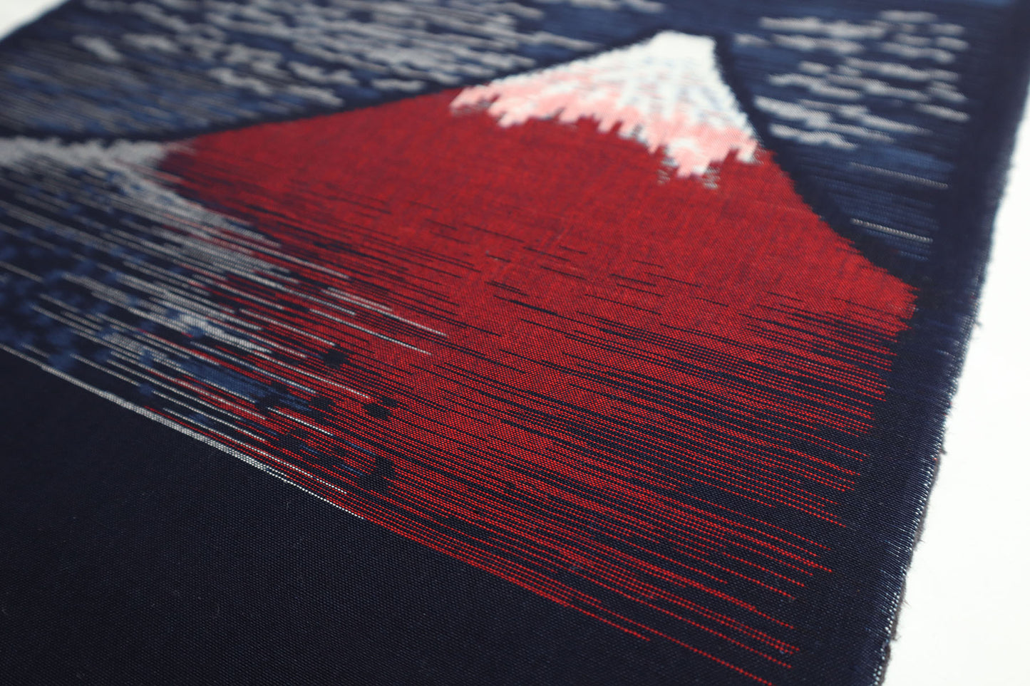 Kurume Kasuri Fabric by Tatsuo Ogawauchi Thirty-six Views of Mount Fuji Red Fuji by Katsushika Hokusai Framed