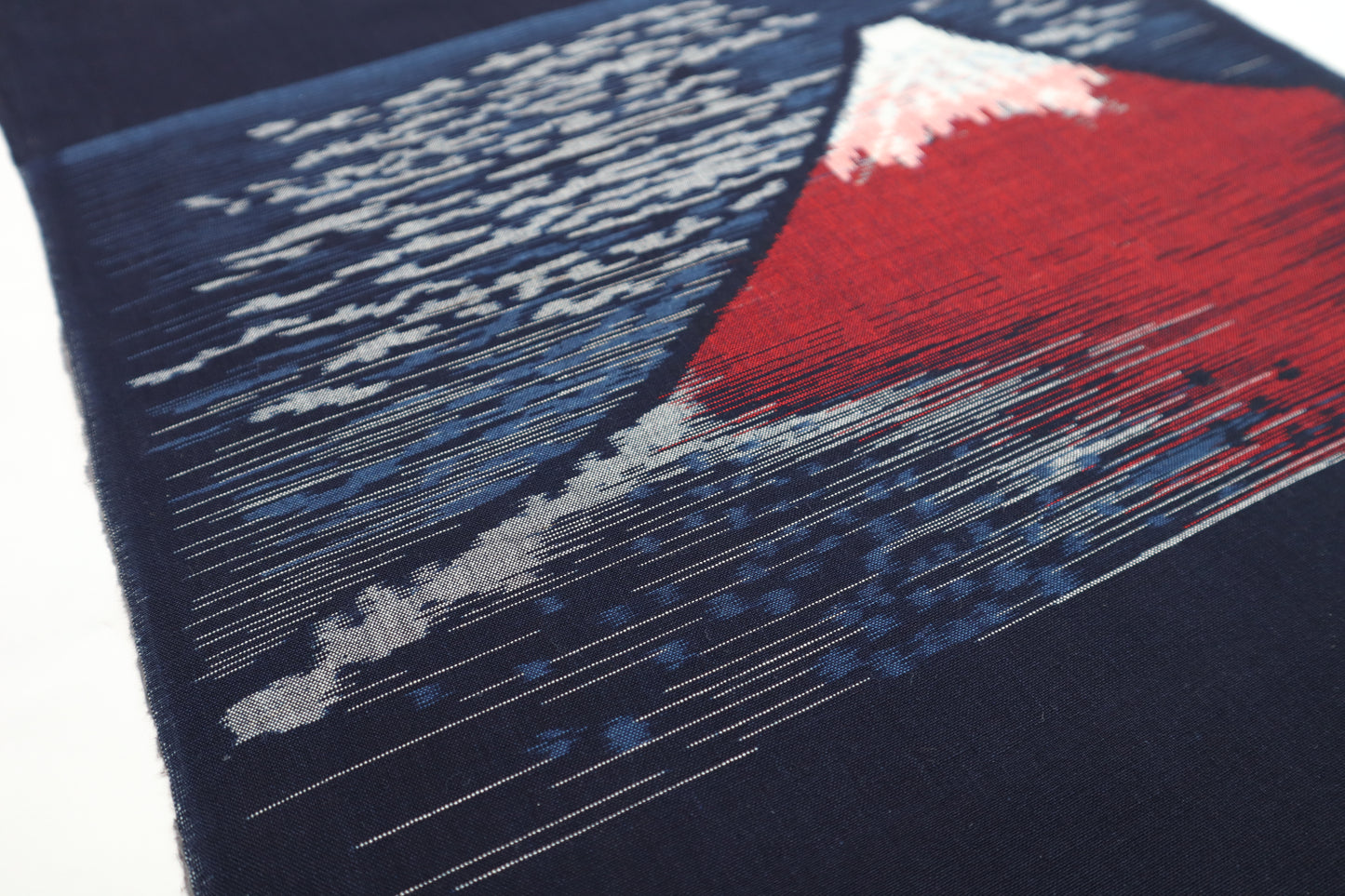 Kurume Kasuri Fabric by Tatsuo Ogawauchi Thirty-six Views of Mount Fuji Red Fuji by Katsushika Hokusai Framed