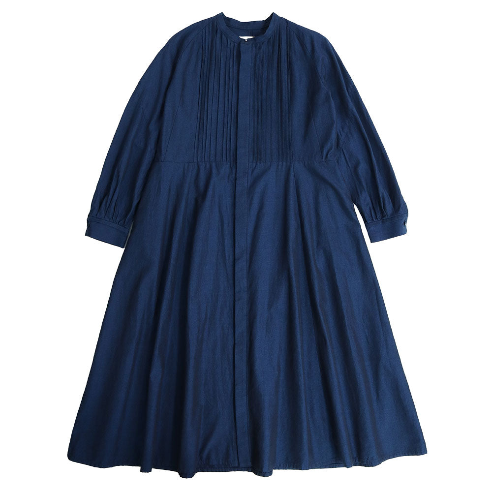 Giemon ギエモン ぎえもん 久留米絣 ピンタックワンピース G215【2023aw】