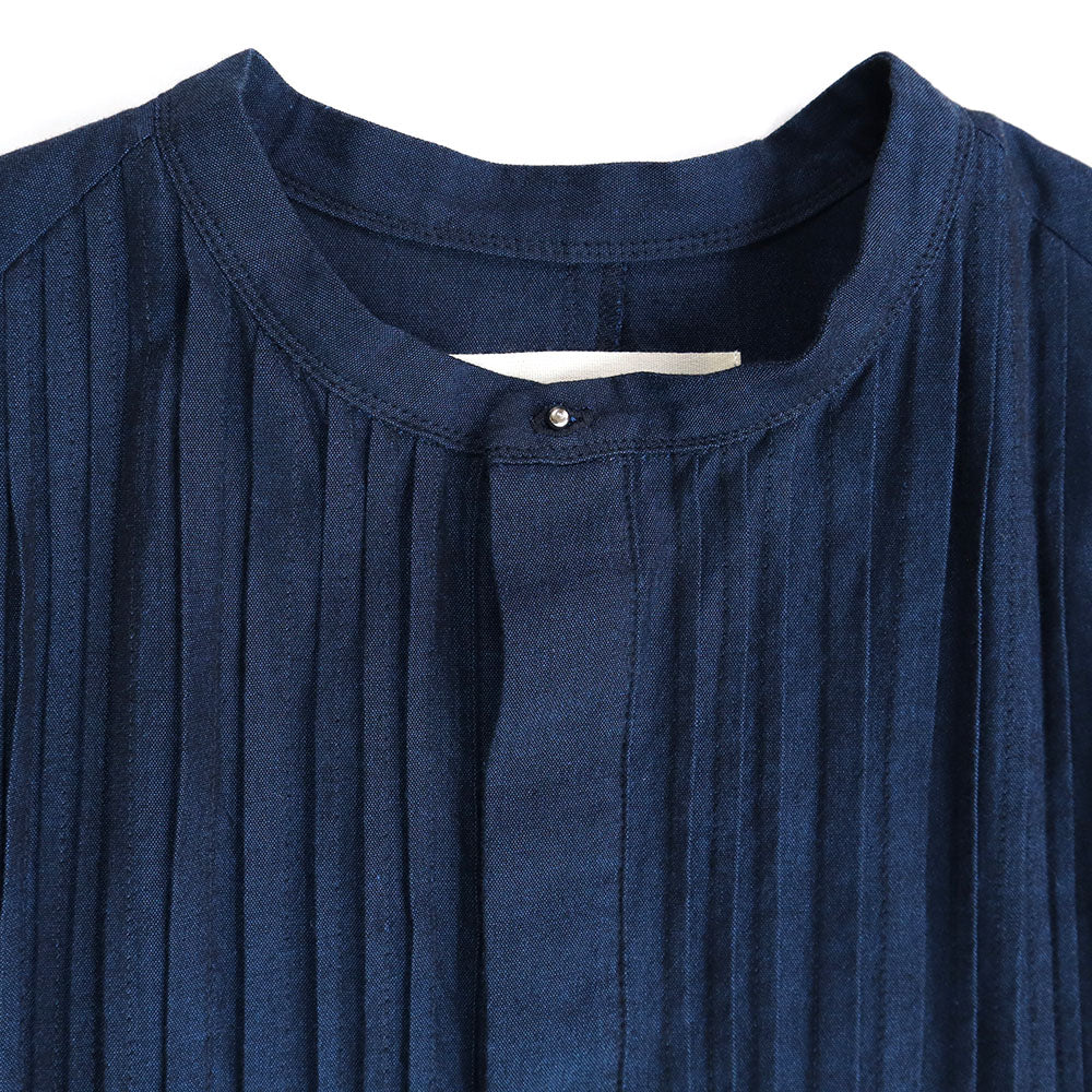 Giemon ギエモン ぎえもん 久留米絣 ピンタックワンピース G215【2023aw】