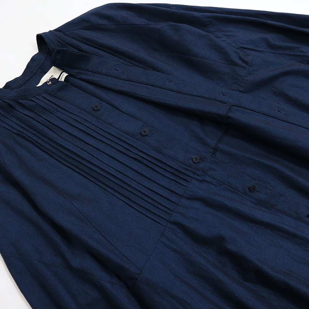 Giemon ギエモン ぎえもん 久留米絣 ピンタックワンピース G215【2023aw】