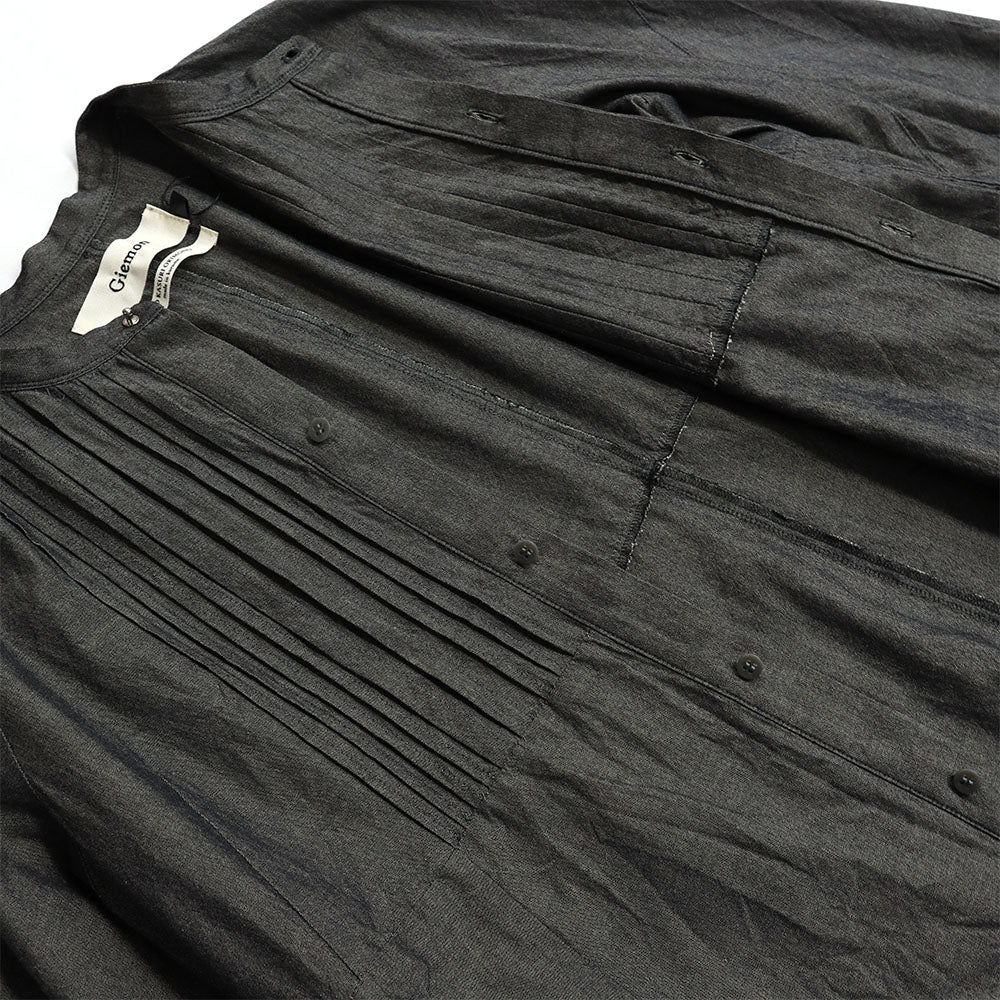 Giemon ギエモン ぎえもん 久留米絣 ピンタックブラウス G513【2023aw】