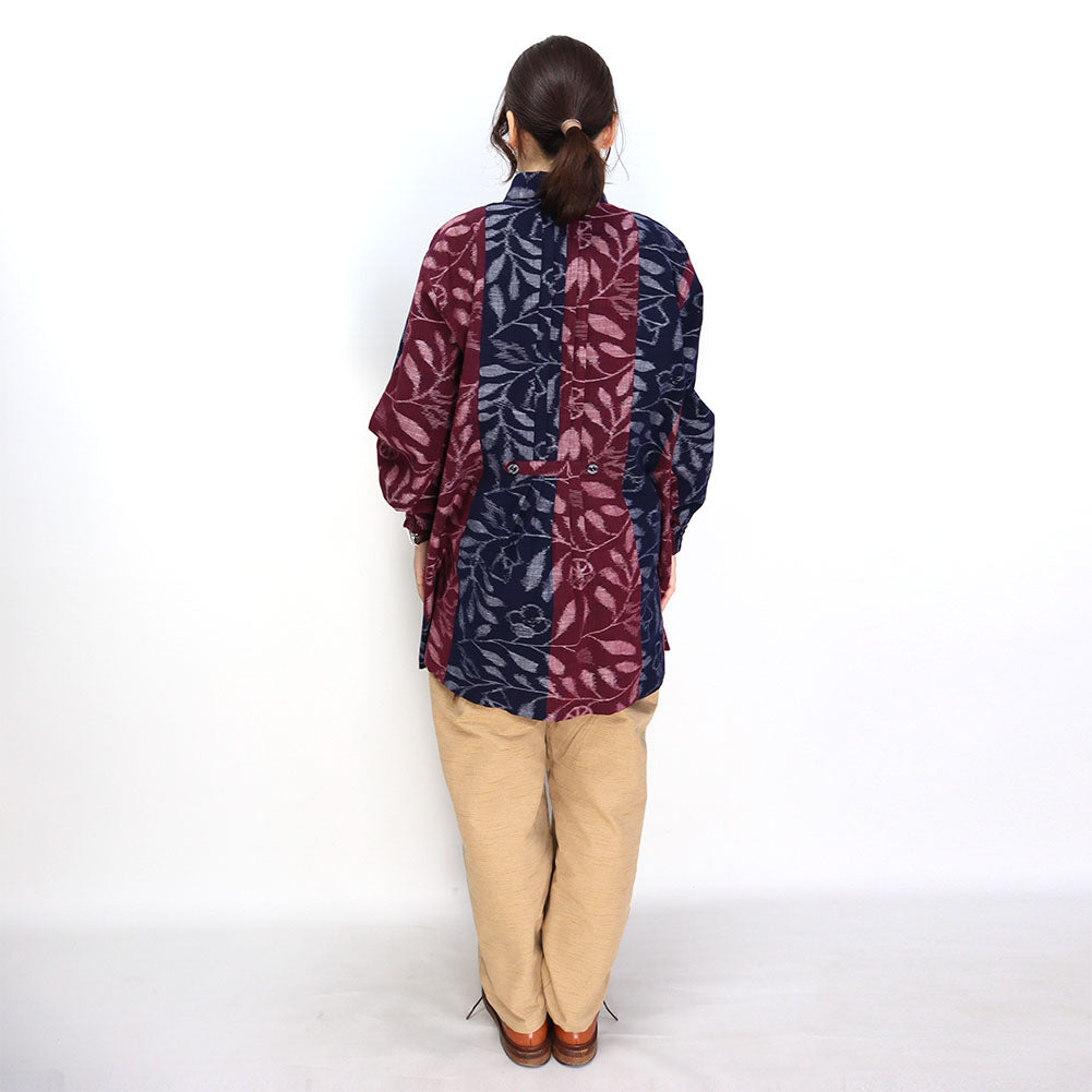 Giemon Kurume Kasuri Blouse Ka586 Giemon Mrs. Giemon Spring/Summer/Autumn/Winter Made in Japan