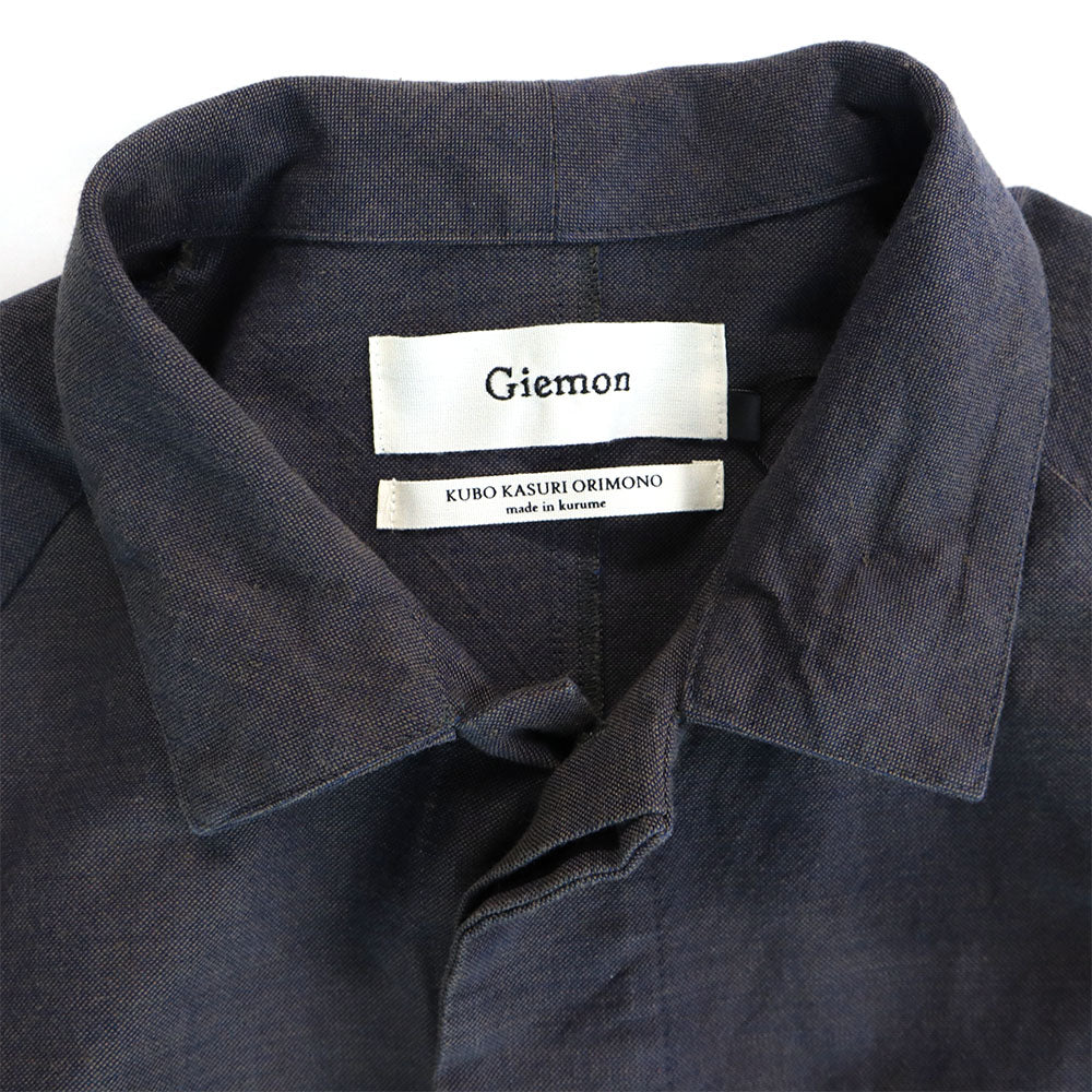 Giemon Kurume Kasuri French Military Blouse Jacket G518 Made in Japan
