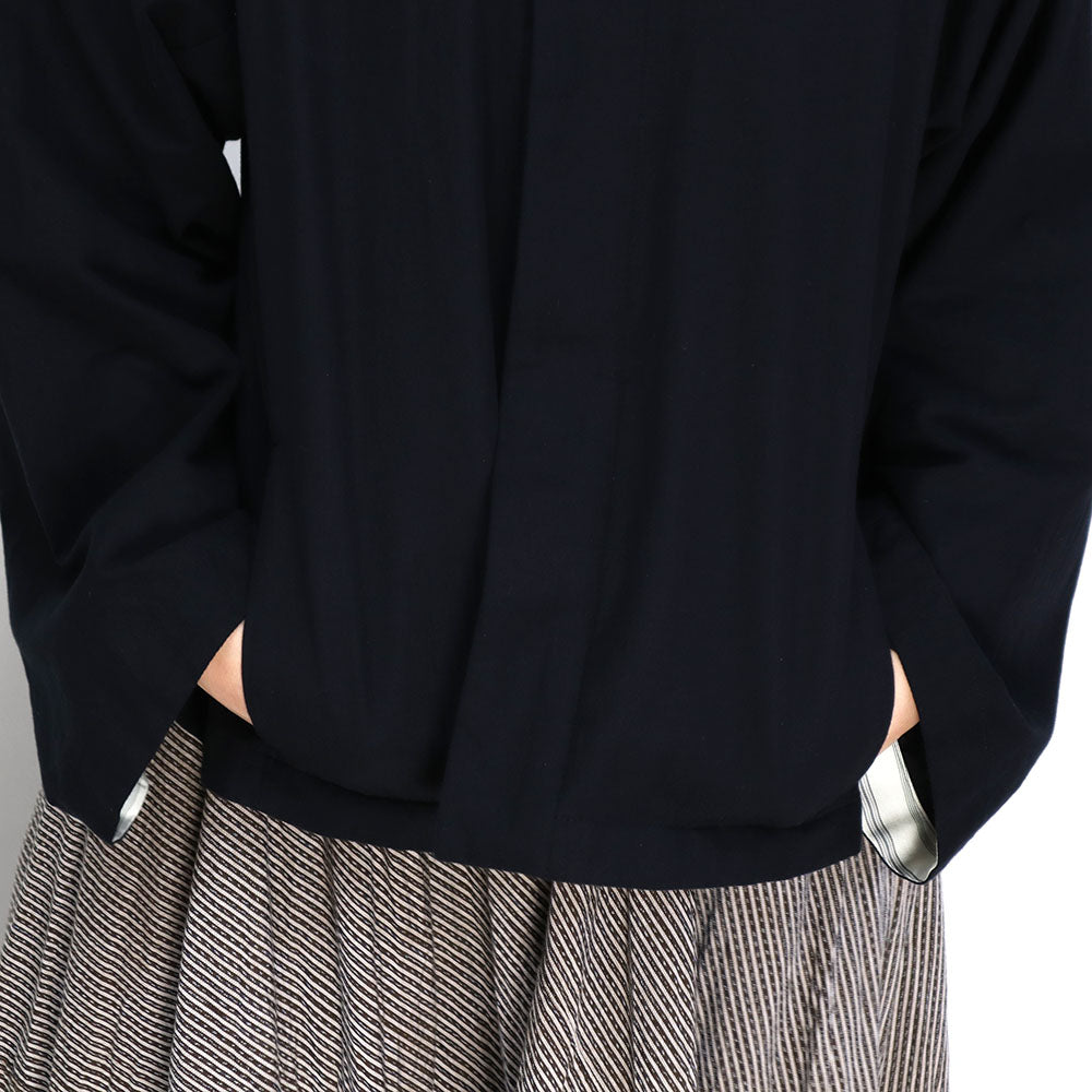 Giemon Kurume Kasuri French Military Blouse Jacket G518 Made in Japan