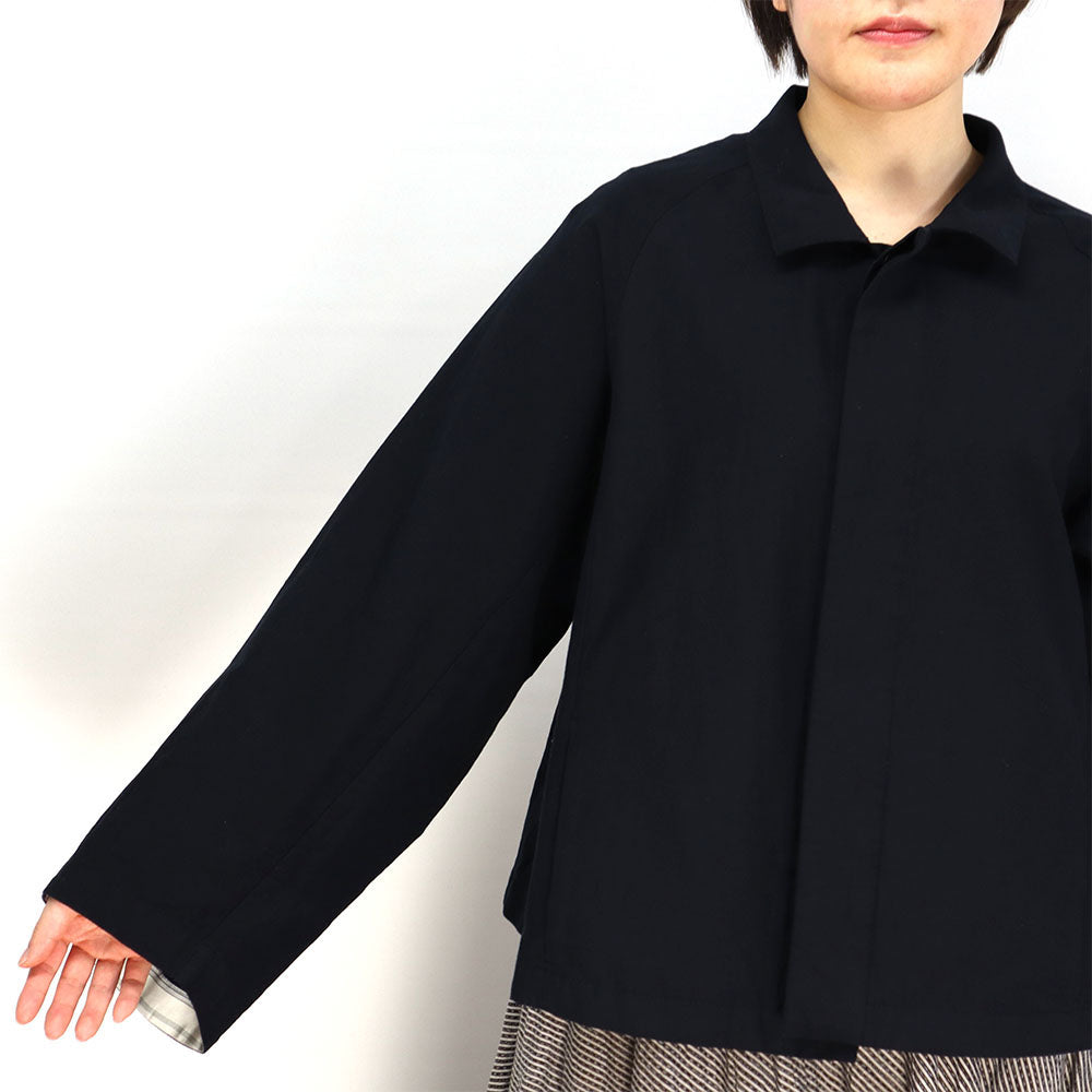 Giemon Kurume Kasuri French Military Blouse Jacket G518 Made in Japan
