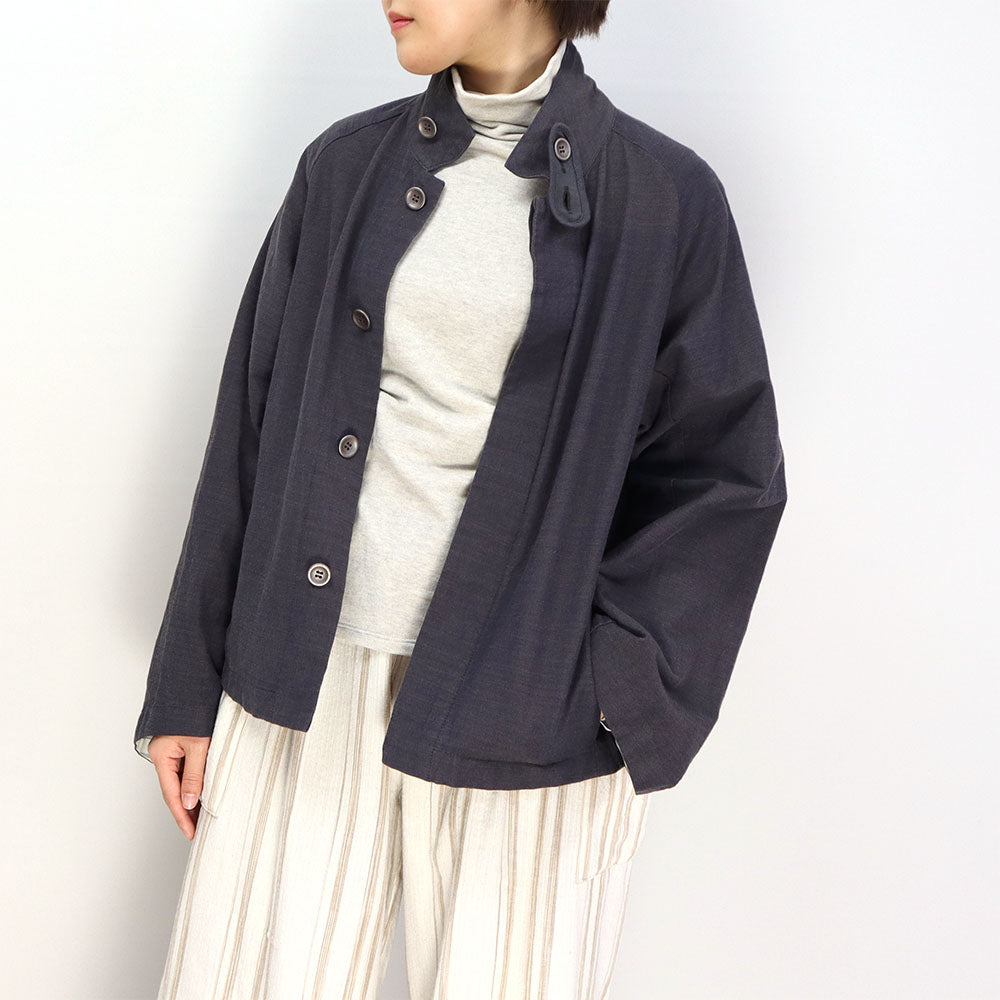 Giemon Kurume Kasuri French Military Blouse Jacket G518 Made in Japan