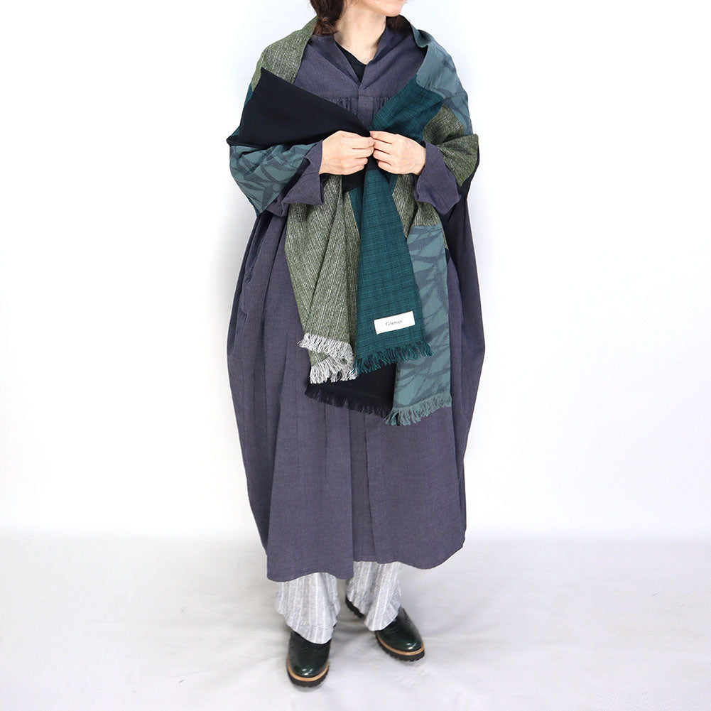 Giemon 久留米絣 ショール ストール GB-013 日本製【2024aw】