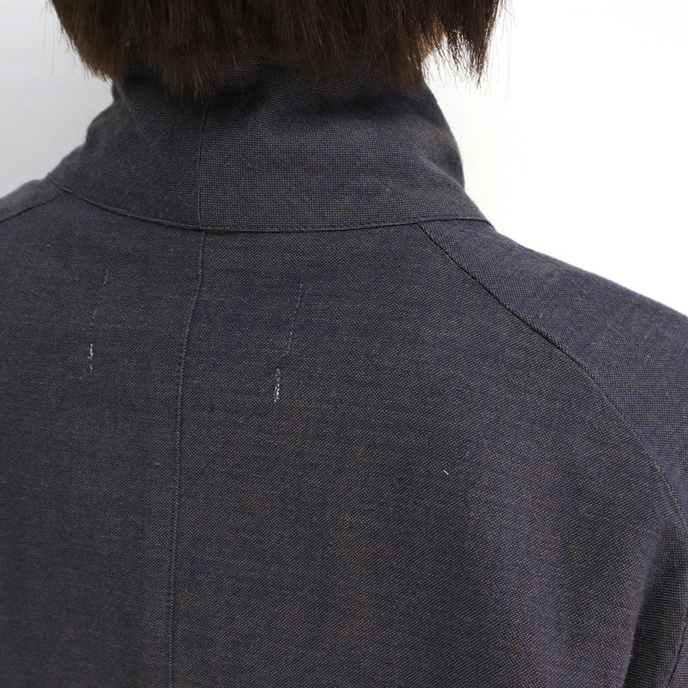Giemon Kurume Kasuri French Military Blouse Jacket G518 Made in Japan