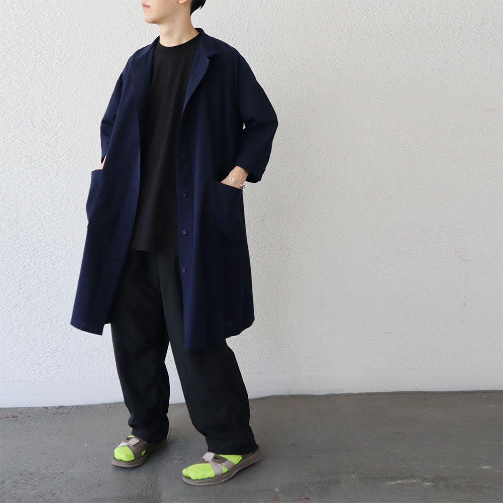 儀右ヱ門 ギエモン ぎえもん Y2154 男女兼用 久留米絣前開きワンピース 羽織 日本製  春夏秋