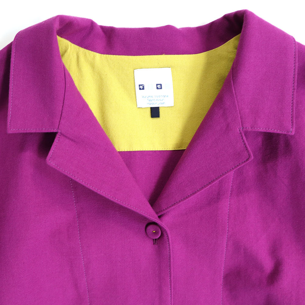 儀右エ門 ギエモン 久留米絣 オープンカラーワンピース Y2168  日本製【2024aw】