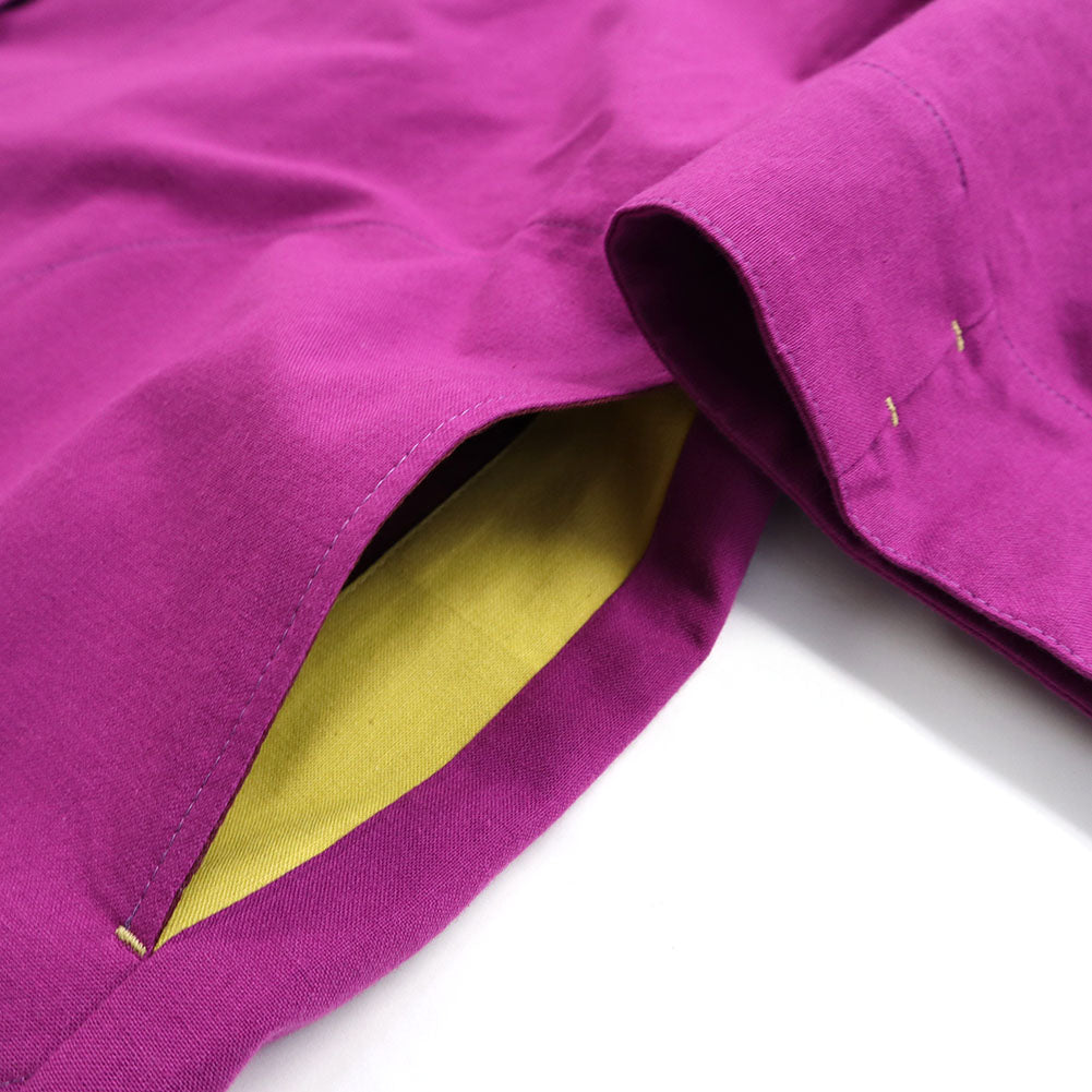 儀右エ門 ギエモン 久留米絣 オープンカラーワンピース Y2168  日本製【2024aw】